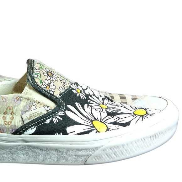 Vans Meadow Patchwork Slip On Sneakers Daisies Vans SZ 6 - Picture 5 of 8